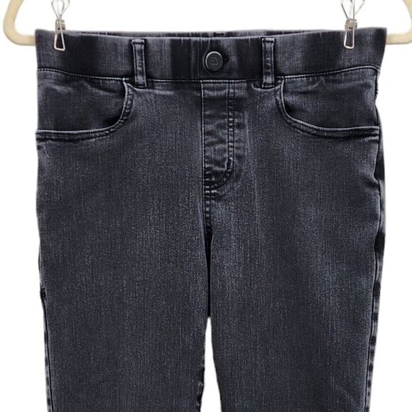 Betabrand Skinny Leg 4 Pocket Yoga Distress Black Denim Stretch Jeans Petite SP - Picture 2 of 6
